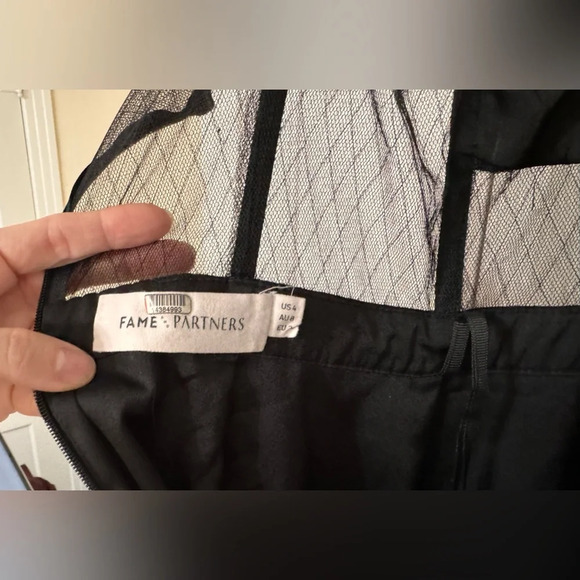 Fame & Partners Francesca Mesh Gown Maxi Dress in Black - Picture 10 of 11